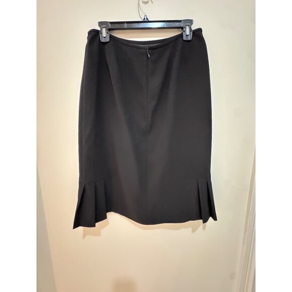 Evan-Picone Black Skirt Suit Size 10 With Side Pleats - Picture 4 of 6